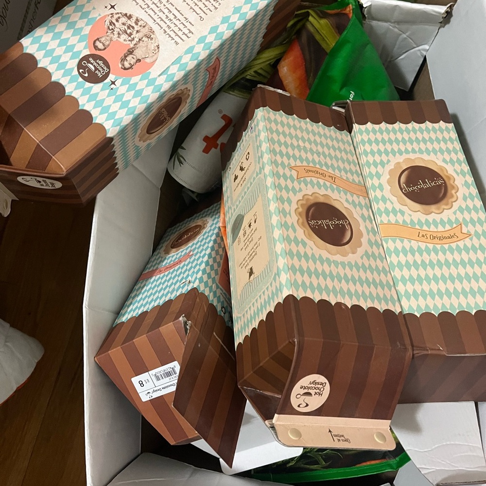 3 hot chocolate design shoe Boxes